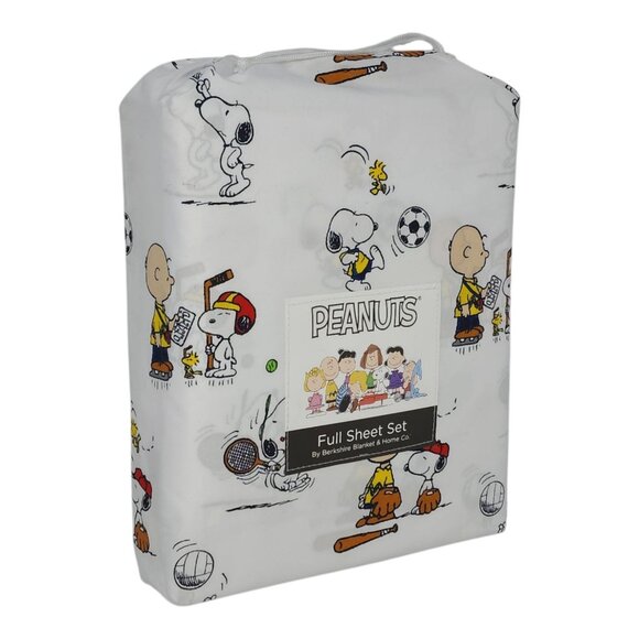 Peanuts Snoopy Full Double Sheets Set Sports Boys Soccer Hockey Tennis Softball - Picture 6 of 7